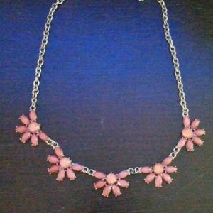 Pink flower necklace